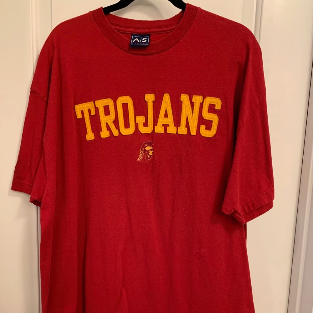 EUC VINTAGE USC APPLIQUE MENS T-SHIRT XXL
